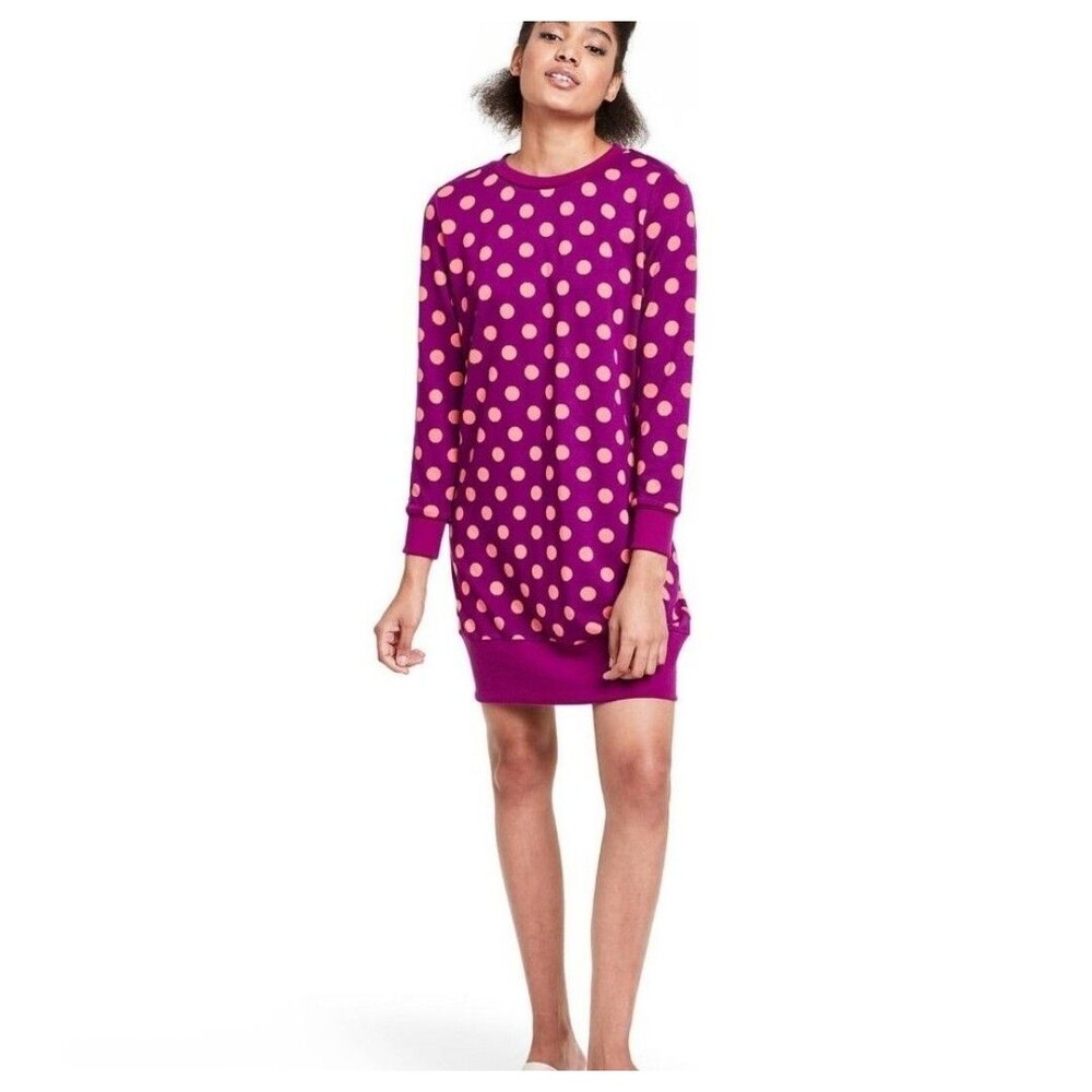 Victor Glemaud x Target Purple Polka Dot Long Sleeve Tunic Dress Size XS NWT